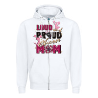 White loud and proud cheer mom Zipper Hoodie - Zillion Design Studio