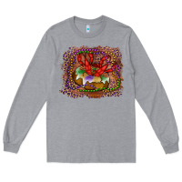 Heather Grey Mardi gras king cake crawfish Long Sleeve Tee - RanaPortraitStore