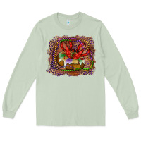 Matcha Mardi gras king cake crawfish Long Sleeve Tee - RanaPortraitStore