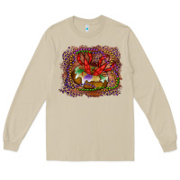 Mushroom Mardi gras king cake crawfish Long Sleeve Tee - RanaPortraitStore