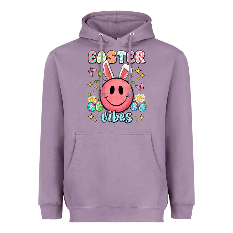 Easter Vibes Smiley Face Heavyweight Hoodie by Artiststas | Teevron