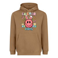Toasted Coconut easter vibes smiley face Heavyweight Hoodie - Artiststas