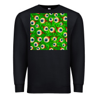 Black halloween eye balls seamless pattern Premium Sweatshirt - BundleAndBundleShop