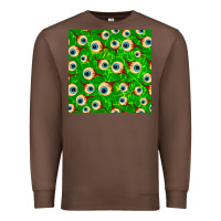 Chestnut halloween eye balls seamless pattern Premium Sweatshirt - BundleAndBundleShop