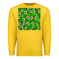 Lemon halloween eye balls seamless pattern Premium Sweatshirt - BundleAndBundleShop