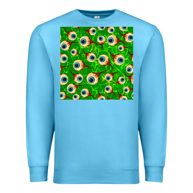 Halloween Eye Balls Seamless Pattern Premium Sweatshirt by BundleAndBundleShop | Teevron