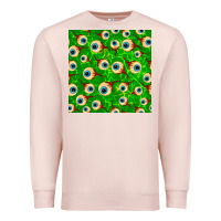 Pale Pink halloween eye balls seamless pattern Premium Sweatshirt - BundleAndBundleShop