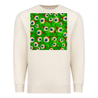 Sandshell halloween eye balls seamless pattern Premium Sweatshirt - BundleAndBundleShop