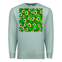 Seafoam halloween eye balls seamless pattern Premium Sweatshirt - BundleAndBundleShop