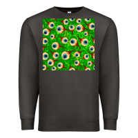 Smoke halloween eye balls seamless pattern Premium Sweatshirt - BundleAndBundleShop