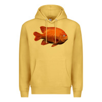 Antique Gold California Garibaldi Fish Premium Hoodie - RanaPortraitStore