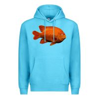 Ocean Blue California Garibaldi Fish Premium Hoodie - RanaPortraitStore