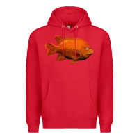 Red California Garibaldi Fish Premium Hoodie - RanaPortraitStore