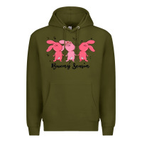 Army Green easter bunny Premium Hoodie - MaliasSmallBusiness