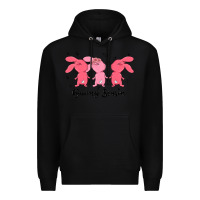 Black easter bunny Premium Hoodie - MaliasSmallBusiness