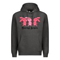 Charcoal Heather easter bunny Premium Hoodie - MaliasSmallBusiness