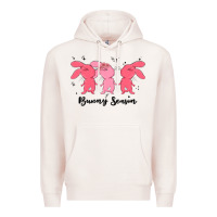 Pale Pink easter bunny Premium Hoodie - MaliasSmallBusiness