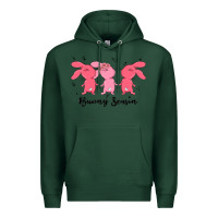 Sports Green easter bunny Premium Hoodie - MaliasSmallBusiness