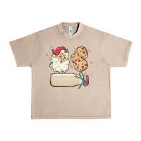 French Oak custom milk and cookies with santa Urban Heavy Tee - MaliasSmallBusiness