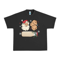 Pigment Black custom milk and cookies with santa Urban Heavy Tee - MaliasSmallBusiness