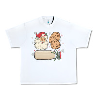 White custom milk and cookies with santa Urban Heavy Tee - MaliasSmallBusiness