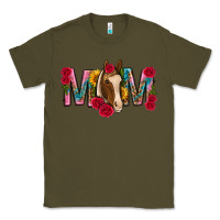 Army Green mom with horse mothers day Classic Tee - texasbilliewilder