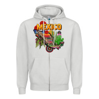 Dove Grey mexico map Zipper Hoodie - CTS Tumbler Store