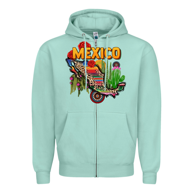 Mexico Map Zipper Hoodie by CTS Tumbler Store | Teevron