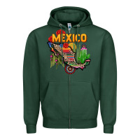 Sports Green mexico map Zipper Hoodie - CTS Tumbler Store