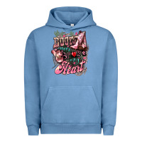 Pigment Pebble Blue boots never broke my heart Urban Hoodie - NancyCooperArtShop