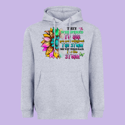 They Whispered To Her You Can't Withstand The Stor Heavyweight Hoodie Designed By Artiststas