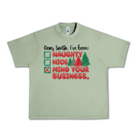 Oil Green dear santa ive been Urban Heavy Tee - MaliasSmallBusiness