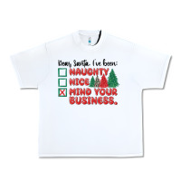 White dear santa ive been Urban Heavy Tee - MaliasSmallBusiness