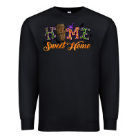 Black halloween home sweet home Premium Sweatshirt - BundleAndBundleShop