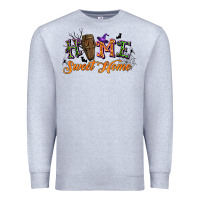 Heather Grey halloween home sweet home Premium Sweatshirt - BundleAndBundleShop