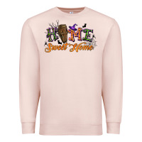 Pale Pink halloween home sweet home Premium Sweatshirt - BundleAndBundleShop