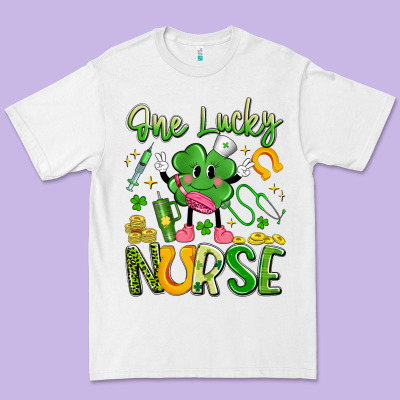 One Lucky Nurse Premium Tee Designed By Artiststas