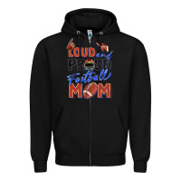 Black loud and proud football mom Zipper Hoodie - Zillion Design Studio