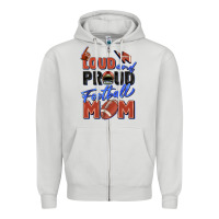Dove Grey loud and proud football mom Zipper Hoodie - Zillion Design Studio