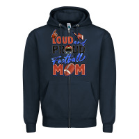 Navy loud and proud football mom Zipper Hoodie - Zillion Design Studio