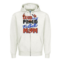 Oatmeal Heather loud and proud football mom Zipper Hoodie - Zillion Design Studio