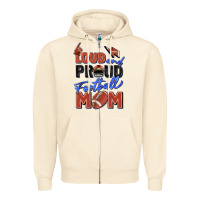 Sandshell loud and proud football mom Zipper Hoodie - Zillion Design Studio