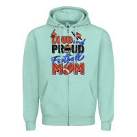 Seafoam loud and proud football mom Zipper Hoodie - Zillion Design Studio