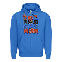 True Royal loud and proud football mom Zipper Hoodie - Zillion Design Studio