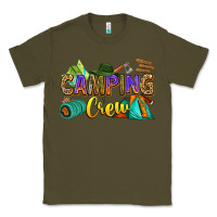 Army Green camping crew Classic Tee - Zillion Design Studio