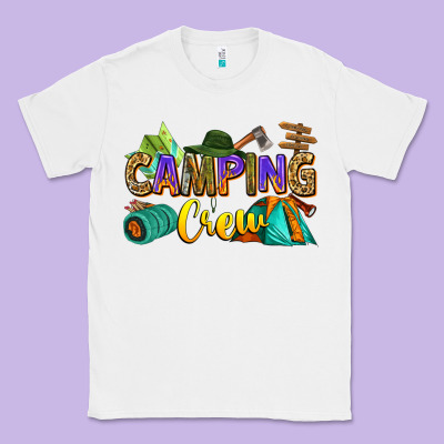 Camping Crew Classic Tee Designed By Zillion Design Studio