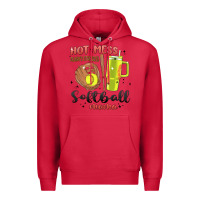 Cardinal hot mess always stressed softball mama stanley cup Premium Hoodie - MaliasSmallBusiness