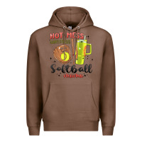 Chestnut hot mess always stressed softball mama stanley cup Premium Hoodie - MaliasSmallBusiness