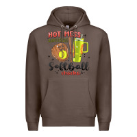 Coffee hot mess always stressed softball mama stanley cup Premium Hoodie - MaliasSmallBusiness