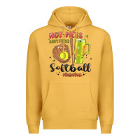 Mustard hot mess always stressed softball mama stanley cup Premium Hoodie - MaliasSmallBusiness